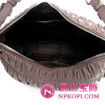 プラダ（PRADA）NAPPA GAUFRE`　レディースショルダーバッグ　アッシュブラウン　BR4729-QRD-572 